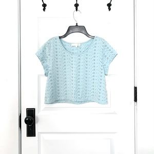 Christina Haack LoveShackFancy Rubin Eyelet Tee
